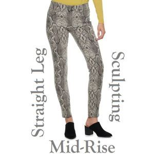 SNAKE Print Sculpting Jeans Straight Leg BNWT